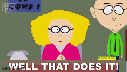 A Cartoon Says Well That Does It In Front Of A Man GIF