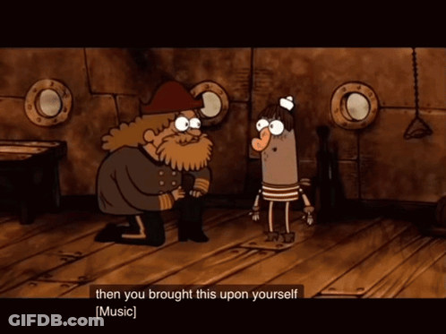 A Cartoon Says " You 'Re Music You 'Re " In White Letters GIF