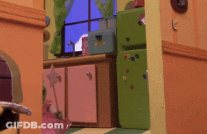 A Cartoon Scene With A Green Frog Asking Could She Be Any Cuter GIF