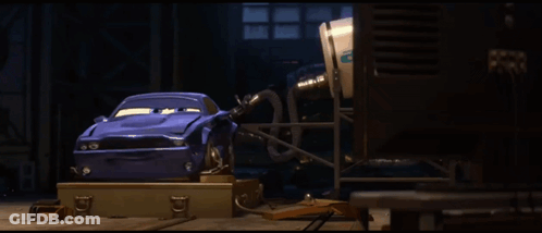 A Cartoon Scene With A Purple Car And The Words You Know I Cant Tell Them Apart These GIF