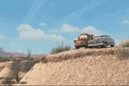 A Cartoon Scene With The Words Hey Was That Floatin Like A Cadillac GIF
