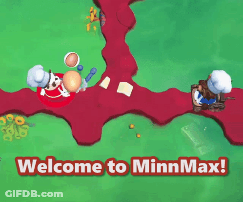A Cartoon Scene With The Words Welcome To Minnmax On It GIF