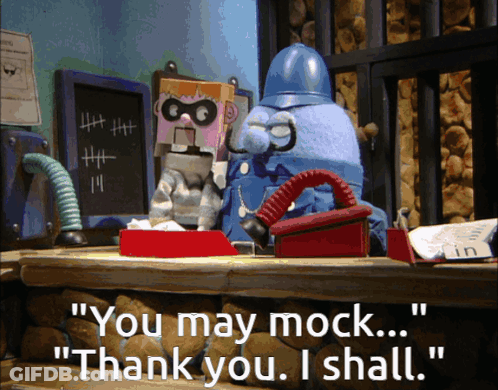 Cartoon Saying You May Mock Thank You GIF