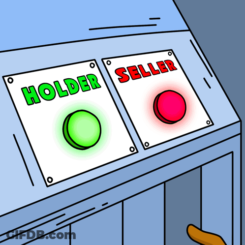 A Cartoon Shows Two Buttons One Of Which Says Holder And The Other Says Seller GIF