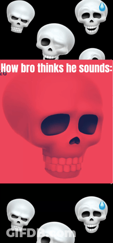 Cartoon Skull With How Bro Thinks He Sounds GIF