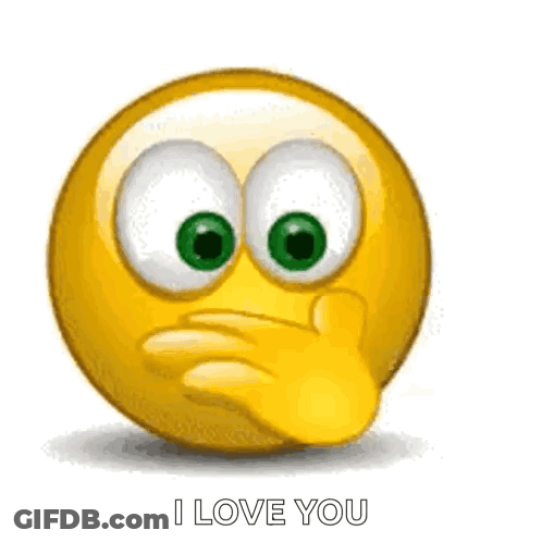 A Cartoon Smiley Face Is Holding A Red Heart In Its Hand And Saying I Love You . GIF