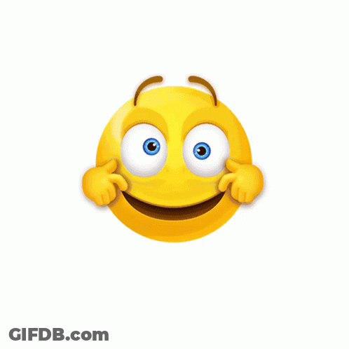A Cartoon Smiley Face Sticking Out Its Tongue GIF