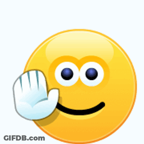 A Cartoon Smiley Face With A Hand Covering Its Eyes GIF