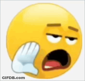 A Cartoon Smiley Face With A Hand Covering Its Face . GIF