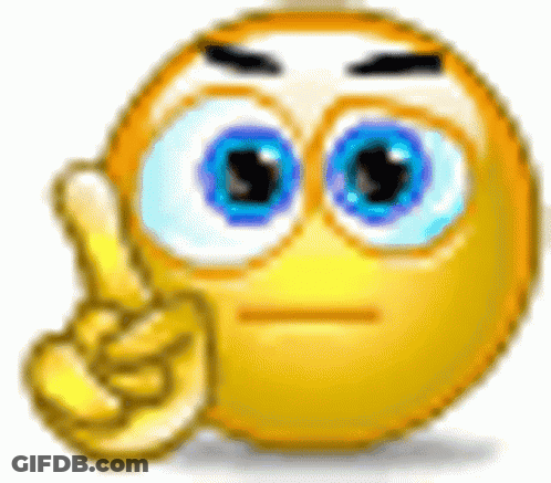 A Cartoon Smiley Face With Big Blue Eyes Is Giving A Thumbs Up Sign . GIF