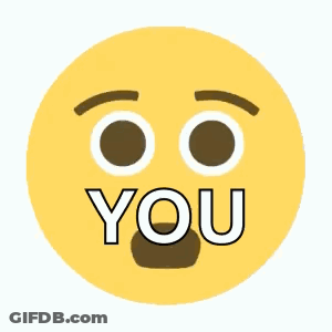 A Cartoon Smiley Face With The Word You Coming Out Of Its Mouth GIF