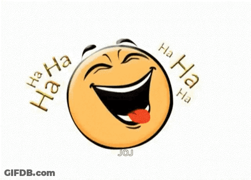 A Cartoon Smiley Face With The Words Ha Ha Ha Ha Ha Surrounding It GIF