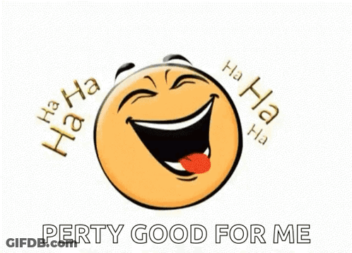 A Cartoon Smiley Face With The Words `` Very Good For Me '' Written Around It . GIF