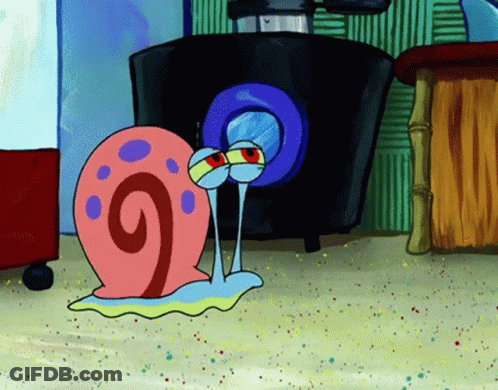 A Cartoon Snail With The Letter G On Its Shell GIF