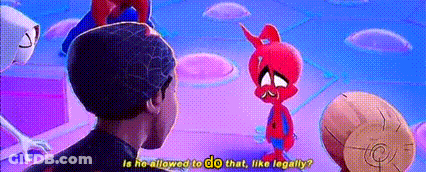 A Cartoon Spider-Man Is Talking To A Cartoon Spider-Man . GIF