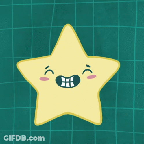 A Cartoon Star With Braces On Its Teeth GIF