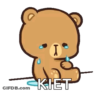 A Cartoon Teddy Bear Is Crying And Sitting On The Ground With Tears Coming Out Of Its Eyes . GIF