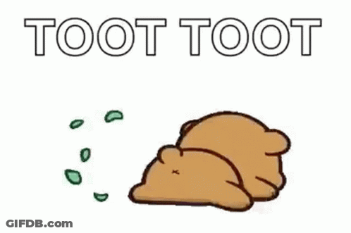 A Cartoon Teddy Bear Is Laying Down And Blowing A Green Smoke . GIF