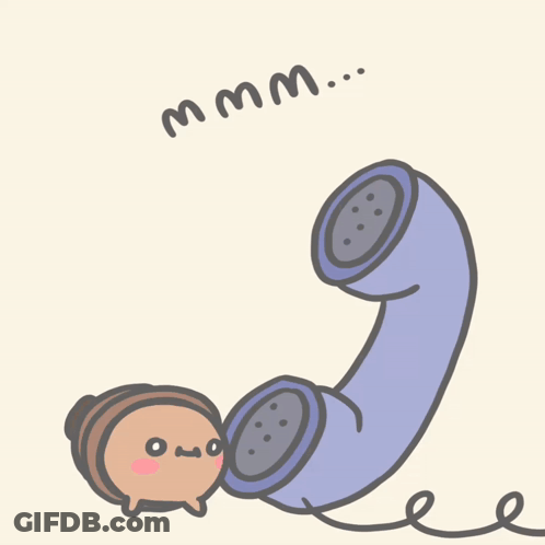 A Cartoon Telephone With A Heart In The Background And The Words Love You GIF