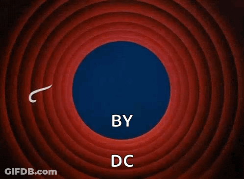 A Cartoon That Says That 'S All Folks By Dc On It GIF