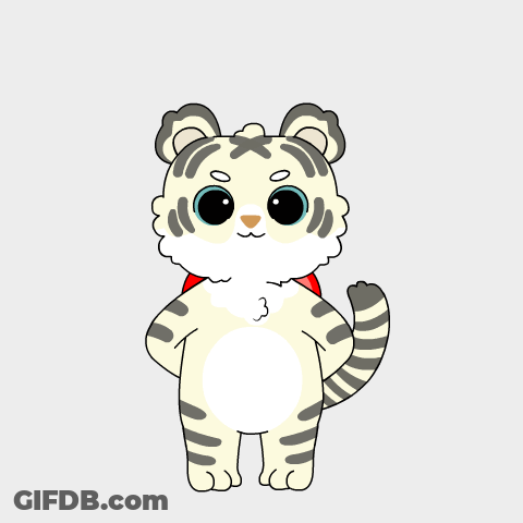 A Cartoon Tiger Is Holding A Red Heart That Says I Love You GIF