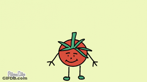A Cartoon Tomato Is Crying With Tears Coming Out Of His Eyes GIF