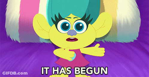 A Cartoon Troll With The Words " It Has Begun " Written Below It GIF