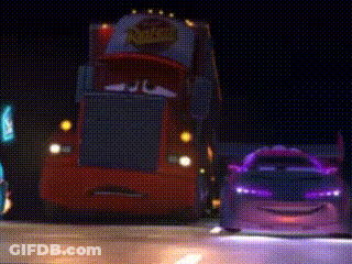 A Cartoon Truck With The Words `` We 'Ve '' On It GIF