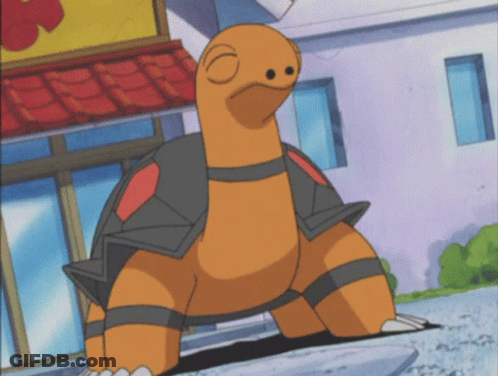 A Cartoon Turtle Is Standing In Front Of A Store GIF