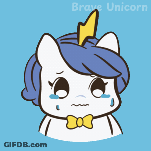 A Cartoon Unicorn With A Lightning Bolt On Its Head GIF
