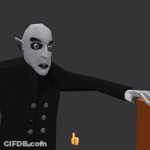 A Cartoon Vampire Giving A Thumbs Up GIF