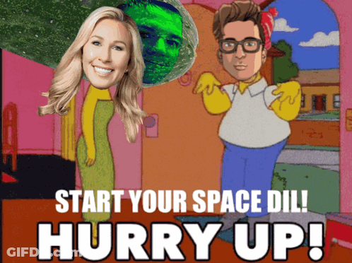 A Cartoon With The Words Start Your Space Dil Hurry Up On The Bottom GIF
