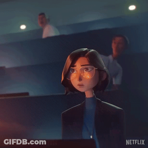 A Cartoon Woman Says Oh My God In A Netflix Ad GIF