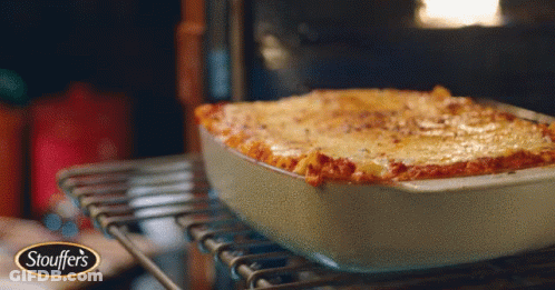 A Casserole Dish With Stouffer 'S Written On The Bottom Of It GIF
