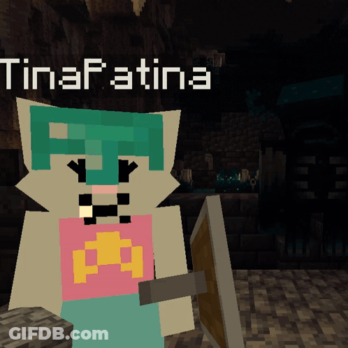 A Cat Holding A Shield And Wearing A Pink Shirt That Says P. GIF