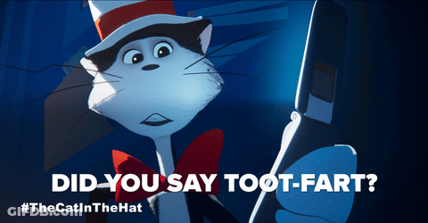 A Cat In A Top Hat Holding A Cell Phone With The Words Did You Say Toot-Fart Below It GIF