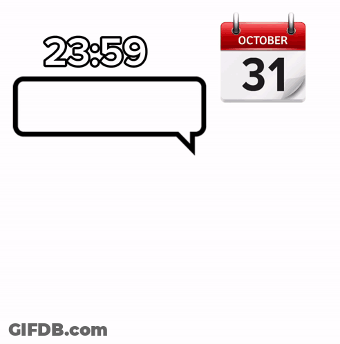 A Cat Wearing A Witch Hat Says Spooky Scary Skibidis Next To A Calendar GIF
