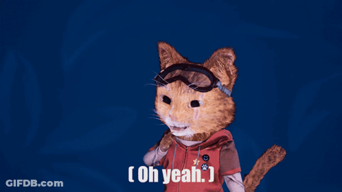 A Cat Wearing Goggles With The Words It 'S All Coming Together Below It GIF