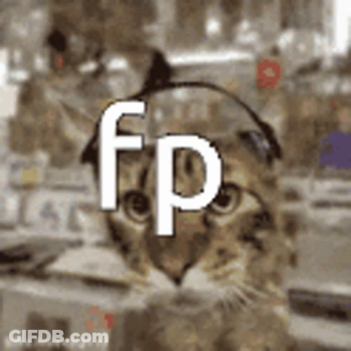 A Cat Wearing Headphones And Glasses With The Letter F On It GIF