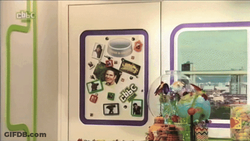 A Cbs Advertisement With A Picture Of A Man And A Woman On It GIF