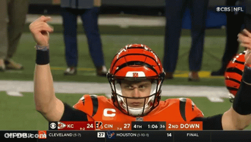 A Cbs Nfl Broadcast Of A Football Game Between Kc And Cincinnati GIF