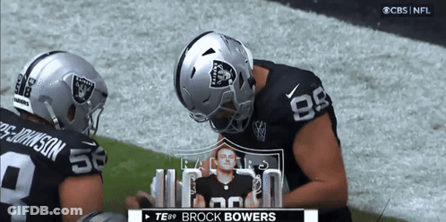 A Cbs Nfl Broadcast Of A Football Game Between The Raiders And The Vikings GIF