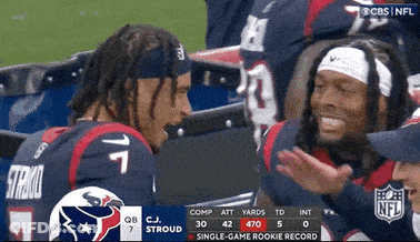 A Cbs Nfl Broadcast Of A Football Game Between The Texans And The Bengals GIF