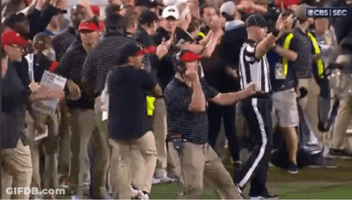 A Cbs Sec Broadcast Of A Football Game With A Crowd Of People GIF