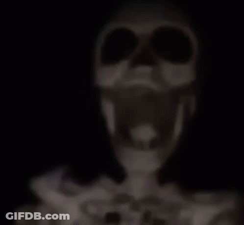 A Ceiling Fan Is Hanging From The Ceiling In A Blurry Photo . GIF