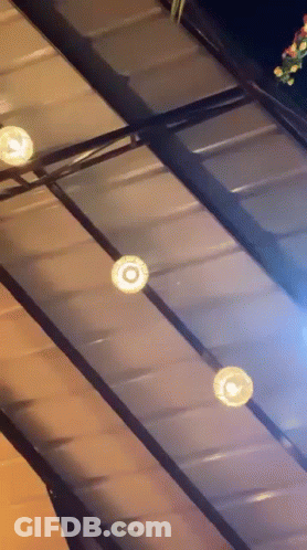 A Ceiling With A Lot Of Lights On It GIF