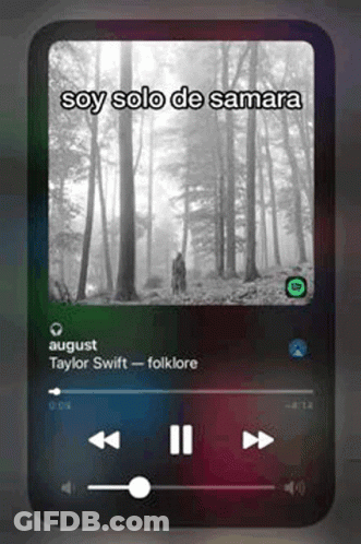 A Cell Phone Is Playing A Song By Taylor Swift In The Woods . GIF