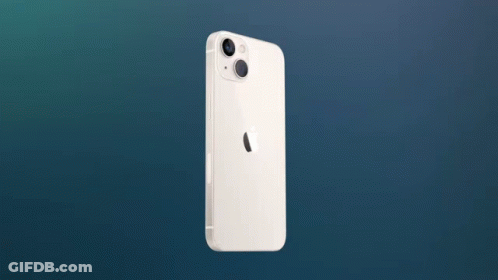 A Cell Phone With A Blue And White Background Is Floating In The Air GIF