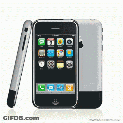 A Cell Phone With The Time Of 9:42 Am On The Screen GIF