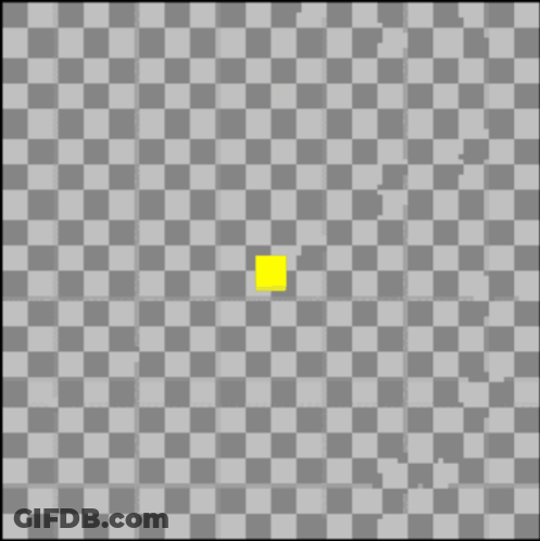 A Checkered Background With A Yellow And White Star In The Center GIF